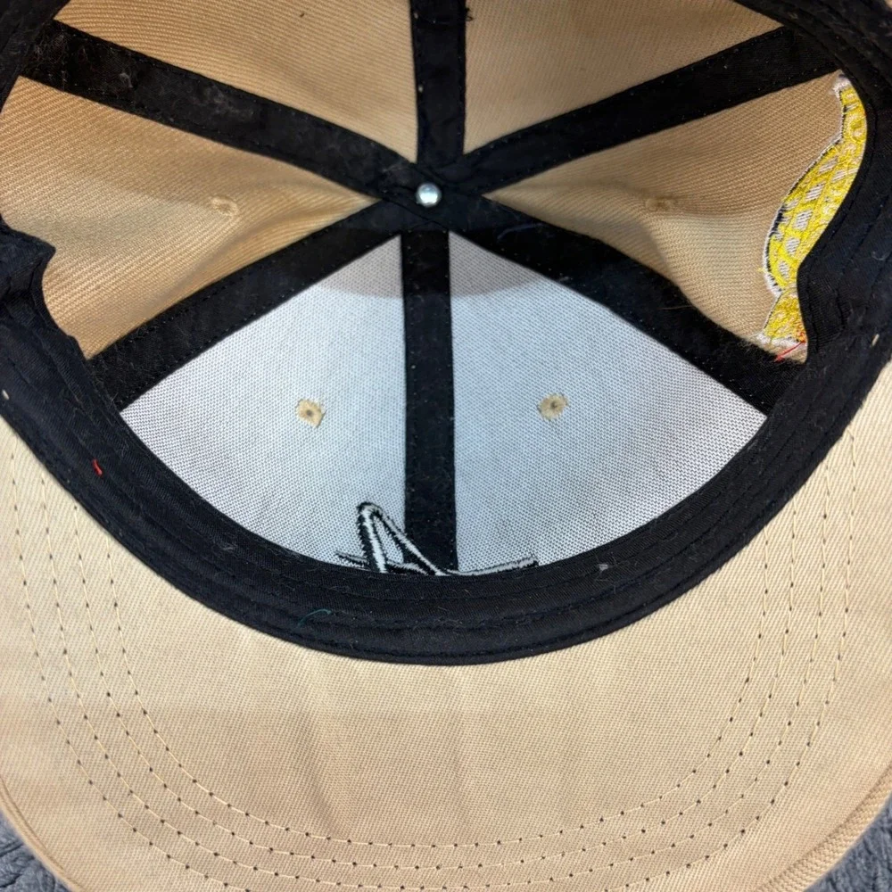 Los Angeles Airsport 1988 Snapback Hat Tan Black Embroidered A Logo Cap